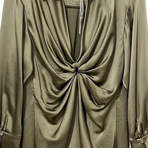 NWT JONATHAN SIMKHAI Roma Mini Dress in Willow Size Small - Picture 7 of 12